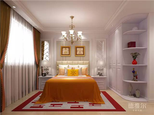 簡歐風(fēng)格三室兩廳裝修案例 全屋定制來德維爾商城（圖）_5