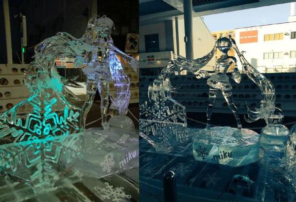 又見厲害大觸！島國“痛冰雕”冰初音美炸了_1