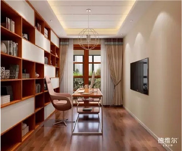 經(jīng)典現(xiàn)代風(fēng)書房定制案例！德維爾商城定制家具（圖）_3