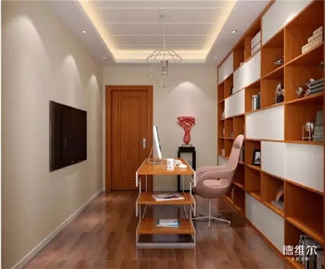經(jīng)典現(xiàn)代風(fēng)書房定制案例！德維爾商城定制家具（圖）_4