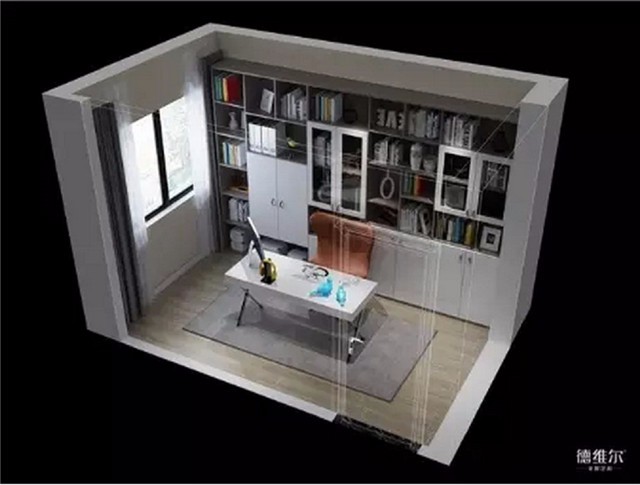 看冷暖書房配色攻略搭配出萬千風(fēng)情！德維爾商城（圖）_1