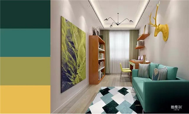 看冷暖書房配色攻略搭配出萬千風(fēng)情！德維爾商城（圖）_7