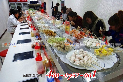 重慶旋轉(zhuǎn)串串，小火鍋，百種菜品，口味眾多，旋轉(zhuǎn)小火鍋_1