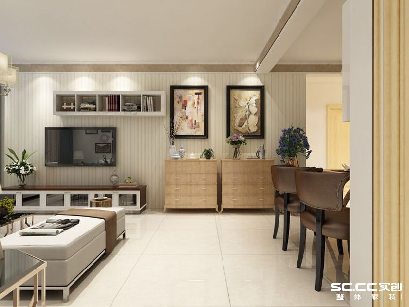 現(xiàn)代簡約風格-【瑞府】-溫馨氣息-石家莊實創(chuàng)裝飾（圖）_2