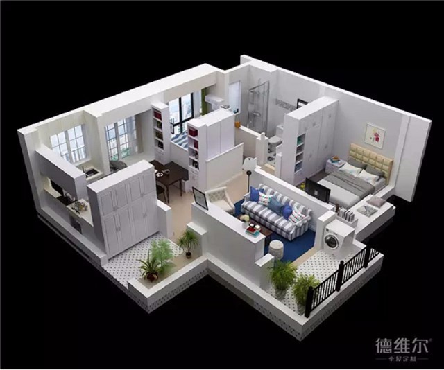 2居室北歐裝修搭配技巧！全屋定制德維爾商城（圖）_1