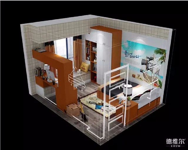 絕妙動(dòng)畫配色兒童房定制方案！德維爾商城定制家具（圖）_2