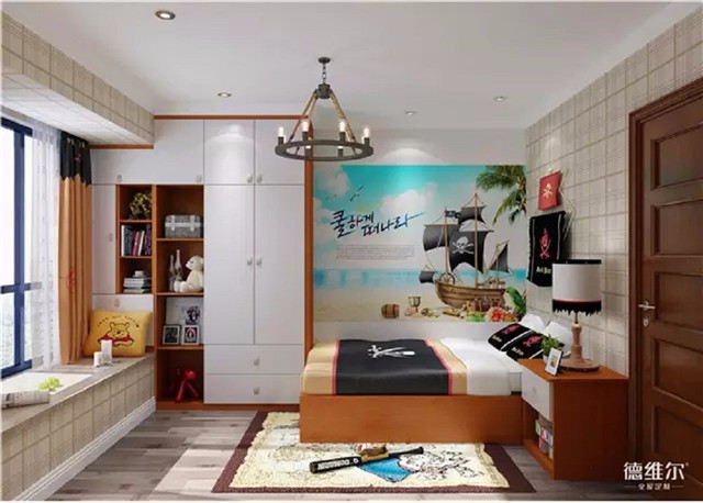 絕妙動(dòng)畫配色兒童房定制方案！德維爾商城定制家具（圖）_3