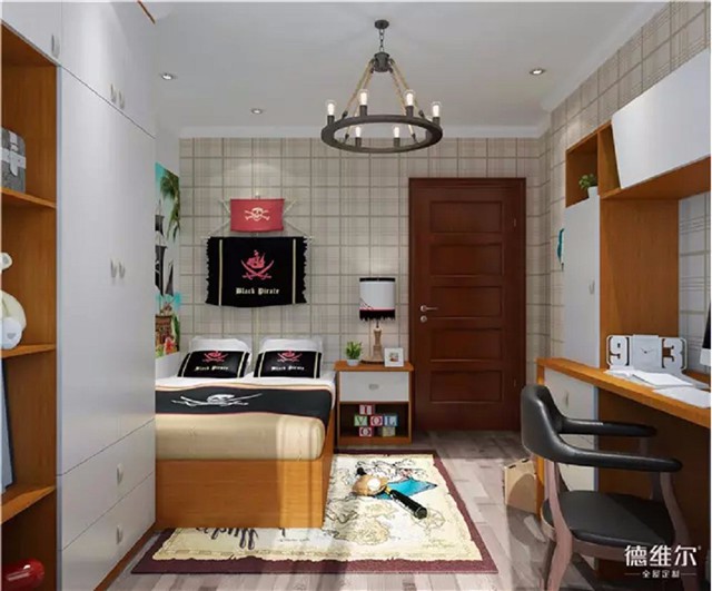 絕妙動(dòng)畫配色兒童房定制方案！德維爾商城定制家具（圖）_5