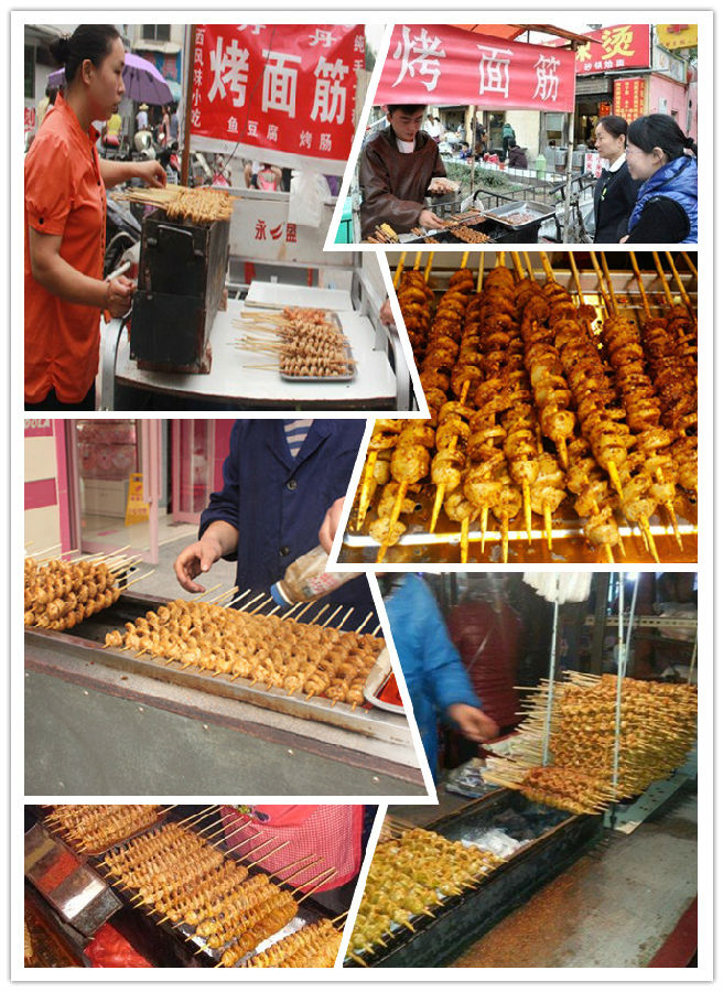 湖南哪里有特色小吃技術學烤面筋(圖)_2