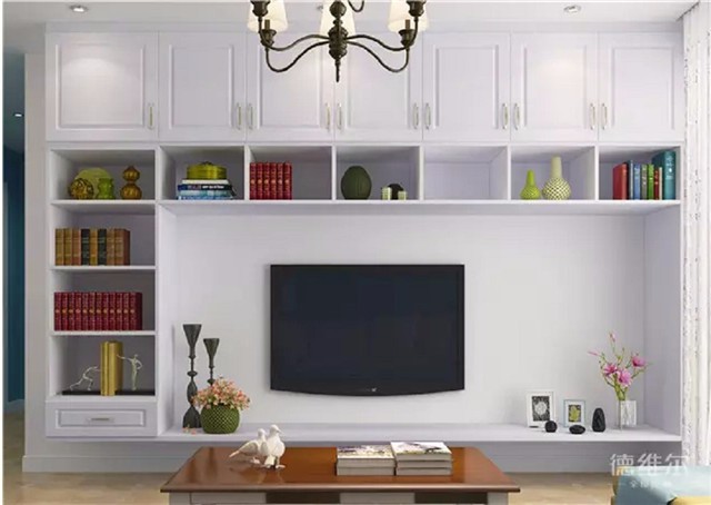 这样设计电视柜，帮你省下背景墙！德维尔商城定制家具（图）_9