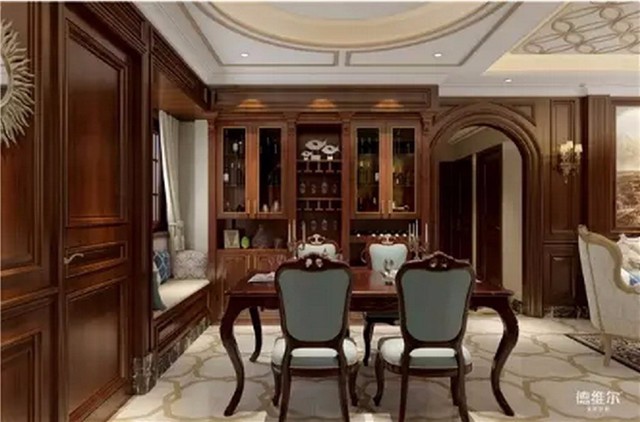 三套輕奢歐美風餐廳配色秘籍 德維爾商城定制家具（圖）_4