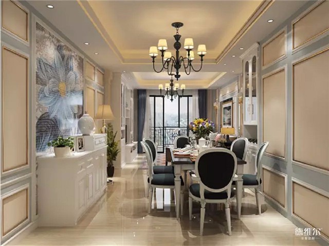 三套輕奢歐美風餐廳配色秘籍 德維爾商城定制家具（圖）_7