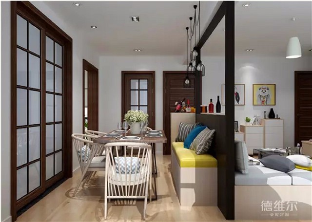 德維爾商城：81㎡三房一廳現(xiàn)代風(fēng)全屋定制家具案例（圖）_2