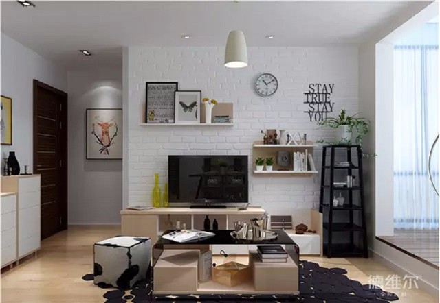德維爾商城：81㎡三房一廳現(xiàn)代風(fēng)全屋定制家具案例（圖）_4