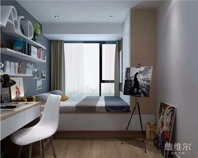 德維爾商城：81㎡三房一廳現(xiàn)代風(fēng)全屋定制家具案例（圖）_7