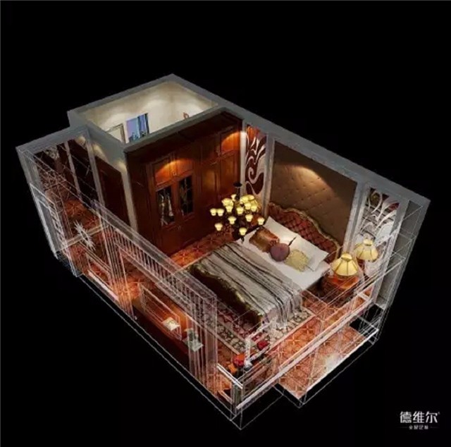 輕奢歐式臥室裝修效果圖！德維爾商城定制家具（圖）_2