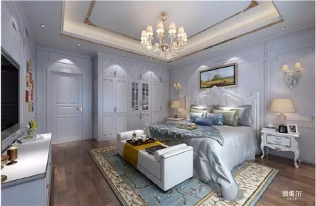 法式藍白配色臥室定制重點！德維爾商城定制家具（圖）_1