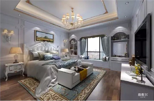 法式藍白配色臥室定制重點！德維爾商城定制家具（圖）_3