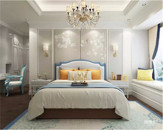 法式藍白配色臥室定制重點！德維爾商城定制家具（圖）_6