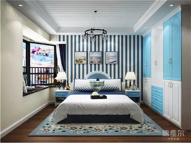 131㎡三室兩廳地中海風(fēng)裝修案例 全屋定制德維爾商城（圖）_4