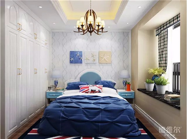 131㎡三室兩廳地中海風(fēng)裝修案例 全屋定制德維爾商城（圖）_5