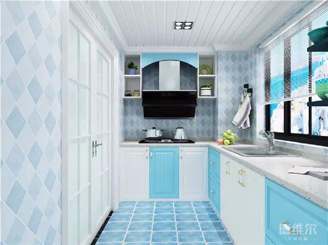 131㎡三室兩廳地中海風(fēng)裝修案例 全屋定制德維爾商城（圖）_7