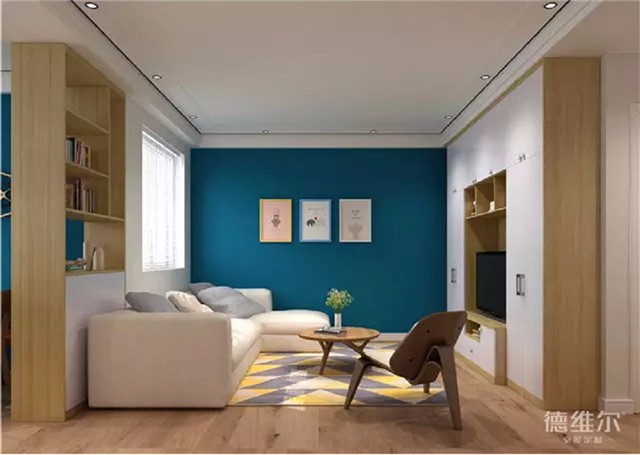 75㎡極簡北歐風(fēng)裝修案例 全屋定制德維爾商城（圖）_3