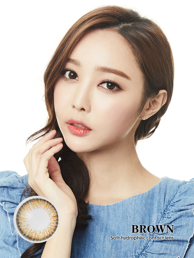 MIOMI微彩棕一朵花的模樣，米歐米彩色隱形眼鏡（圖）_1