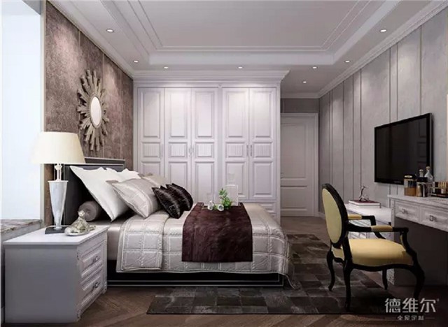 131㎡三房兩廳簡歐風(fēng)定制家具案例 德維爾商城DWEJIA（圖）_5
