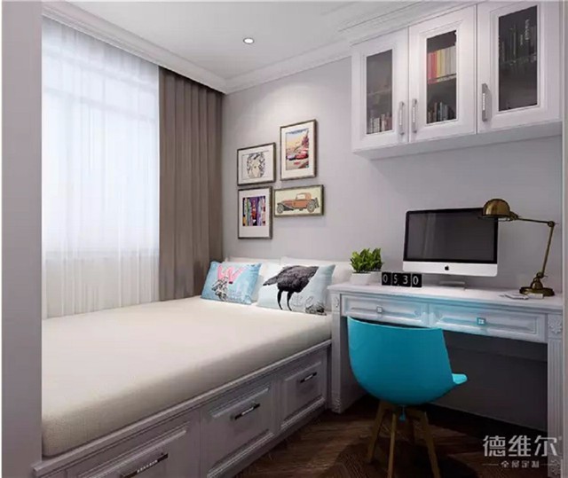 131㎡三房兩廳簡歐風(fēng)定制家具案例 德維爾商城DWEJIA（圖）_7