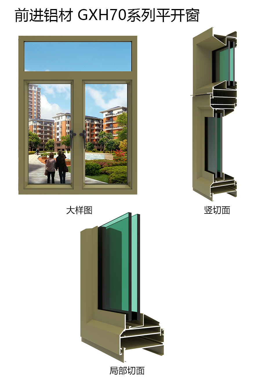鋁合金門窗生產(chǎn)廠家_佛山鋁合金門窗廠家_70鋁合金平開窗型材批發(fā)_1