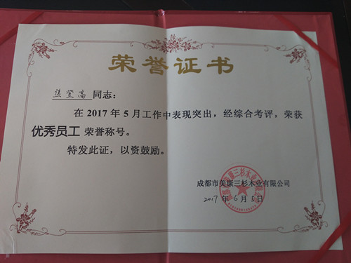 三杉：員工榮譽（圖）_3