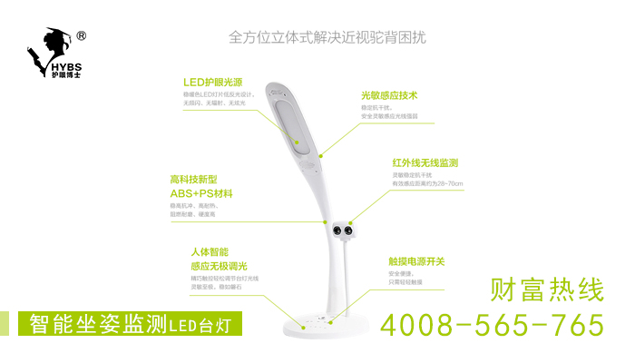 LED智能臺(tái)燈很神奇預(yù)防近視糾正坐姿（圖）_1