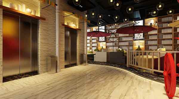 上海赫筑酒店餐廳裝修效果圖——藝術(shù)家愉悅酒店（圖）_1