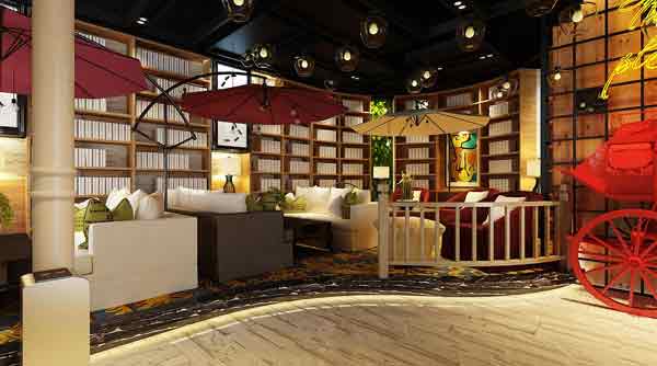 上海赫筑酒店餐廳裝修效果圖——藝術(shù)家愉悅酒店（圖）_2