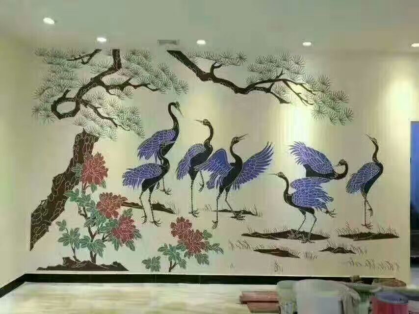 句容集成墻面pk壁寶石沙畫背景墻_1