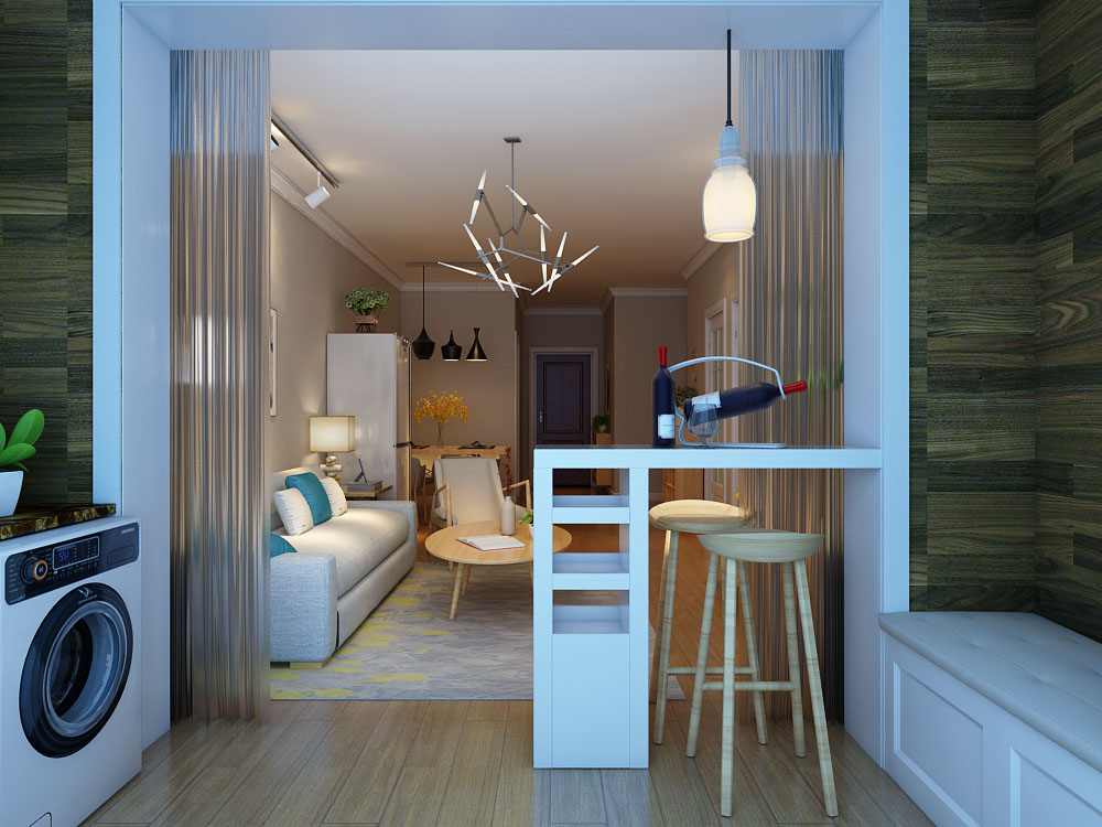 北歐風(fēng)格-【保利花園88平米】-點(diǎn)·線·面-石家莊實(shí)創(chuàng)裝飾（圖）_3