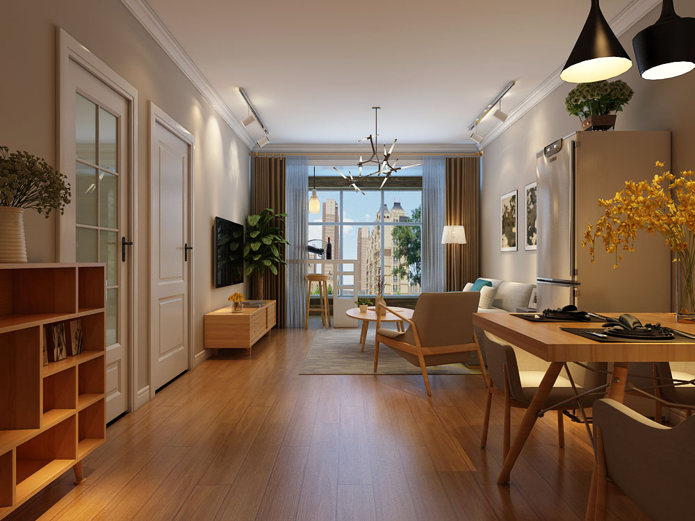 北歐風(fēng)格-【保利花園88平米】-點(diǎn)·線·面-石家莊實(shí)創(chuàng)裝飾（圖）_4