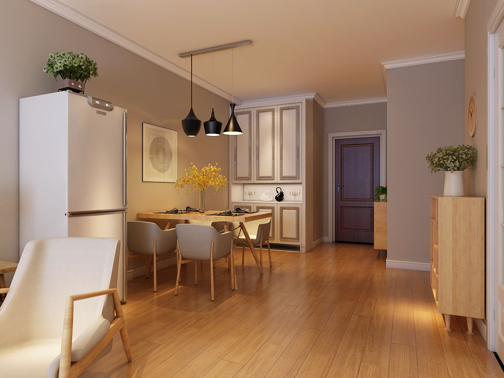 北歐風(fēng)格-【保利花園88平米】-點(diǎn)·線·面-石家莊實(shí)創(chuàng)裝飾（圖）_5