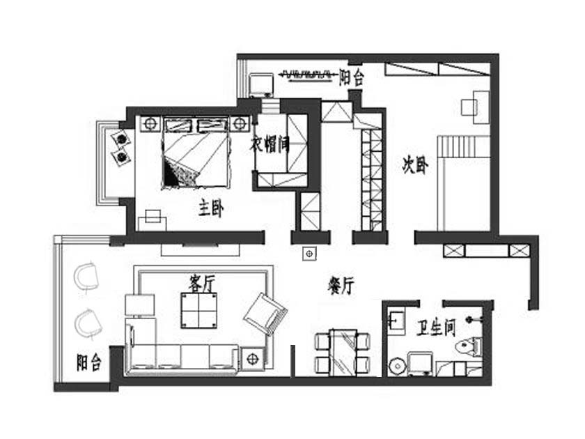 新中式风格-【联邦空中花园110平】-上善若水-石家庄实创装饰（图）_6