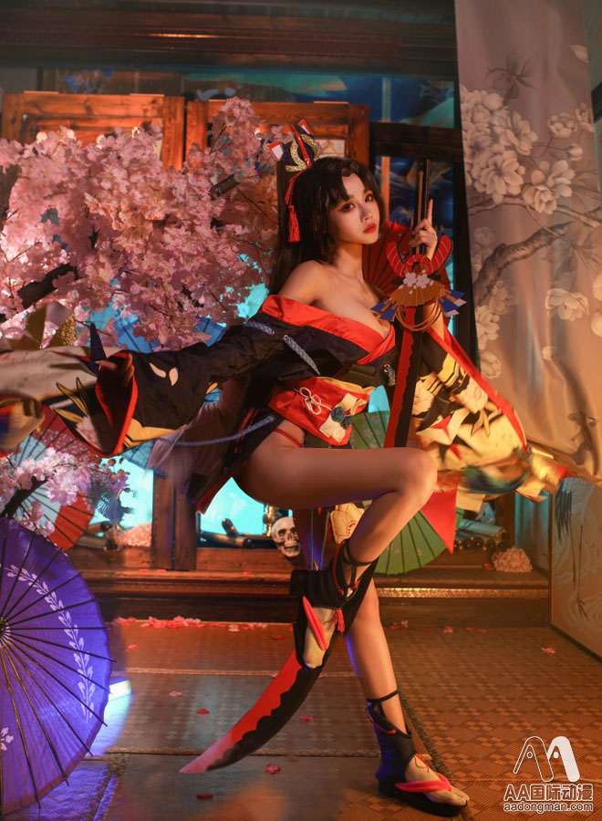 第一美腿式神，陰陽師妖刀姬·櫻雨刀舞Cosplay（圖）_6