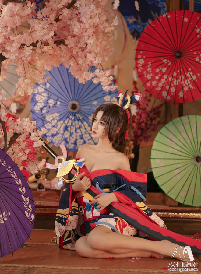 第一美腿式神，陰陽師妖刀姬·櫻雨刀舞Cosplay（圖）_8