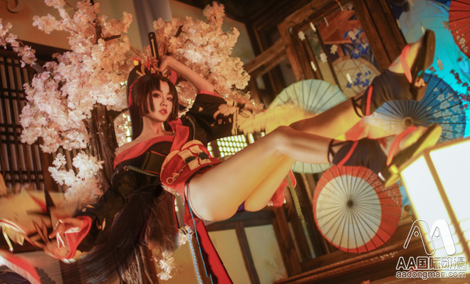 AA國際動漫：第一美腿式神，陰陽師妖刀姬·櫻雨刀舞Cosplay_1