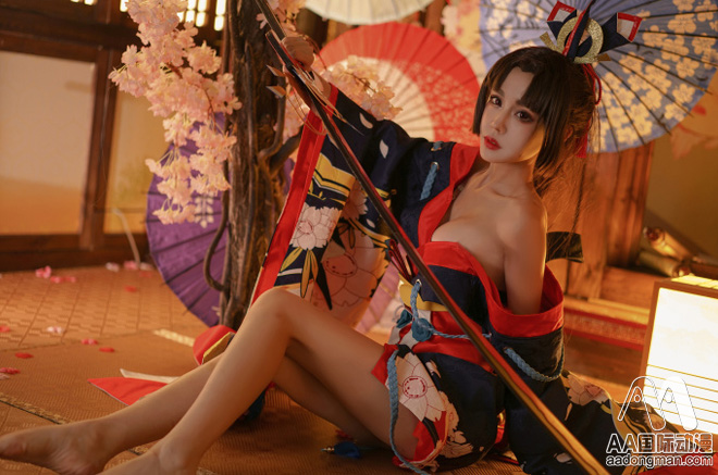 AA國際動漫：第一美腿式神，陰陽師妖刀姬·櫻雨刀舞Cosplay_3
