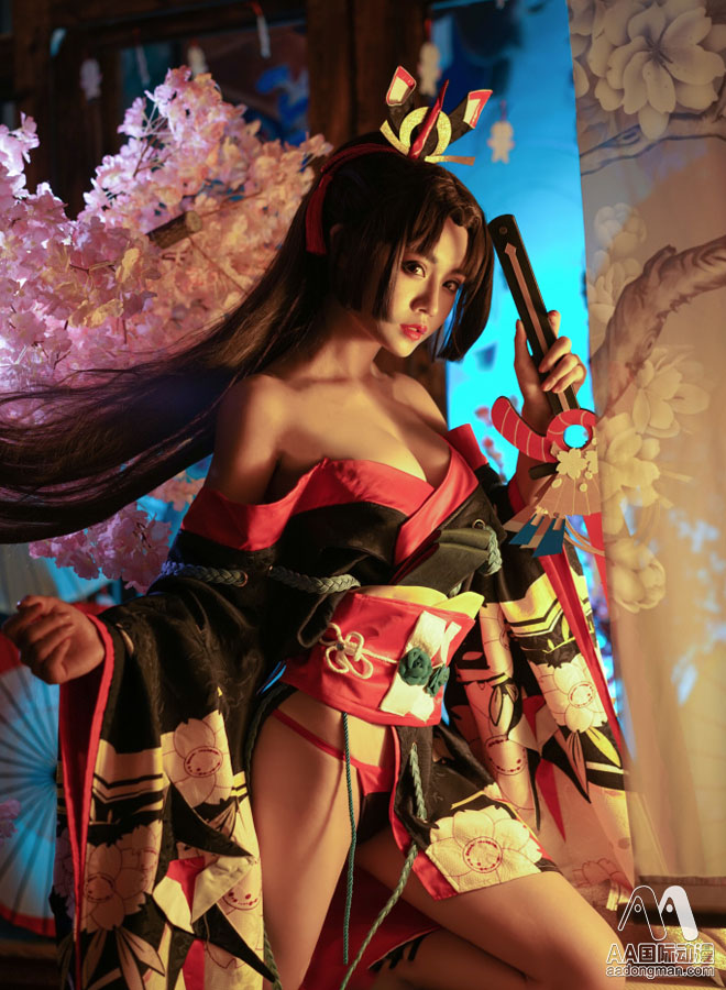 AA國際動漫：第一美腿式神，陰陽師妖刀姬·櫻雨刀舞Cosplay_7