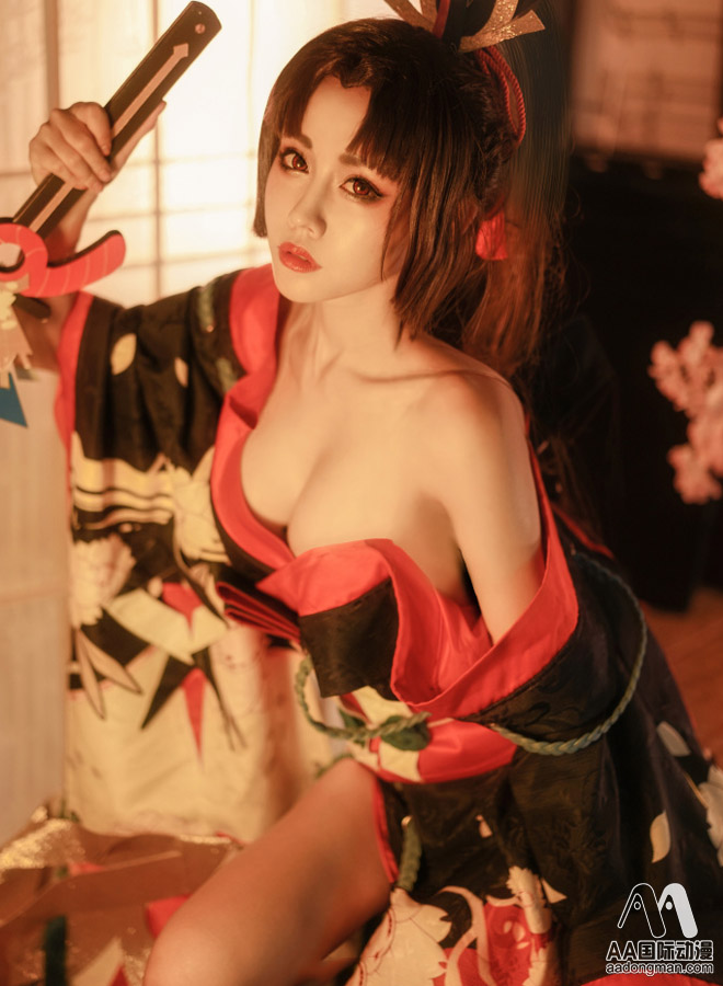 AA國際動漫：第一美腿式神，陰陽師妖刀姬·櫻雨刀舞Cosplay_9