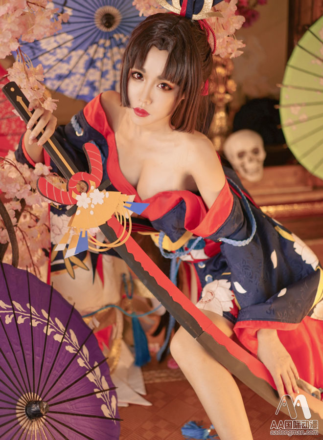 AA國際動漫：第一美腿式神，陰陽師妖刀姬·櫻雨刀舞Cosplay_10