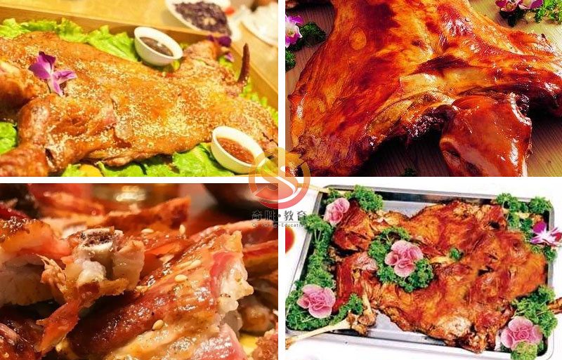 烤全羊(roast whole lamb)是內蒙古和新疆少數民族膳食的一種傳統風味