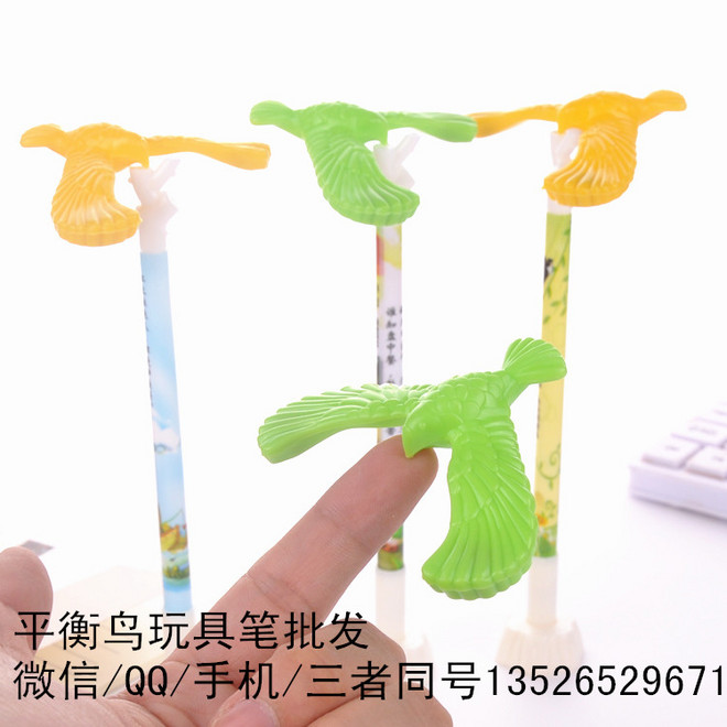新奇特創(chuàng)意文具平衡鳥玩具筆（圖）_1