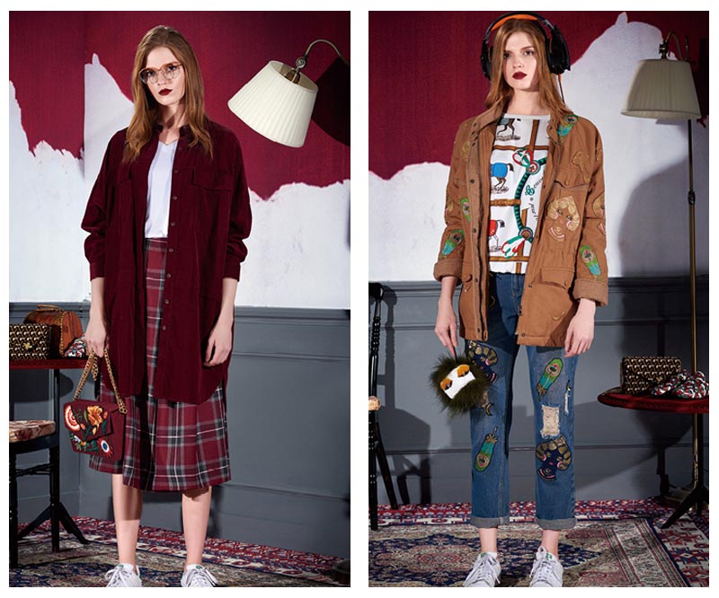 名品女裝折扣店米祖17冬裝新款折扣服裝批發(fā)_2